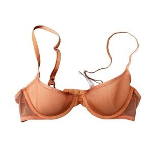 Savage X Fenty Sheer X Demi Spacer Underwired Stretch-Woven Bra Size 34B